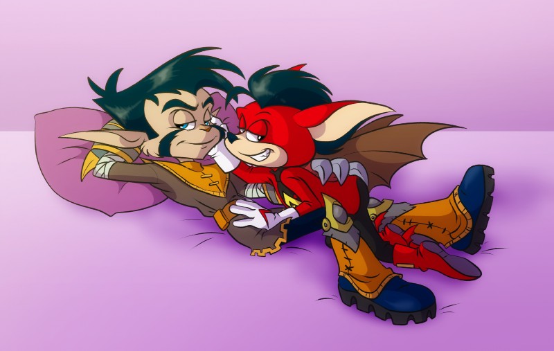 aero the acro-bat and vexx (aero the acro-bat (series) and etc) created by mikurulucky