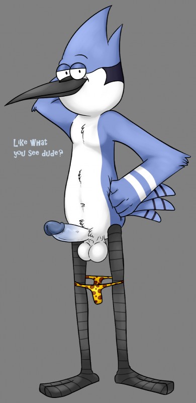mordecai (cartoon network and etc) created by thepinkbeagle