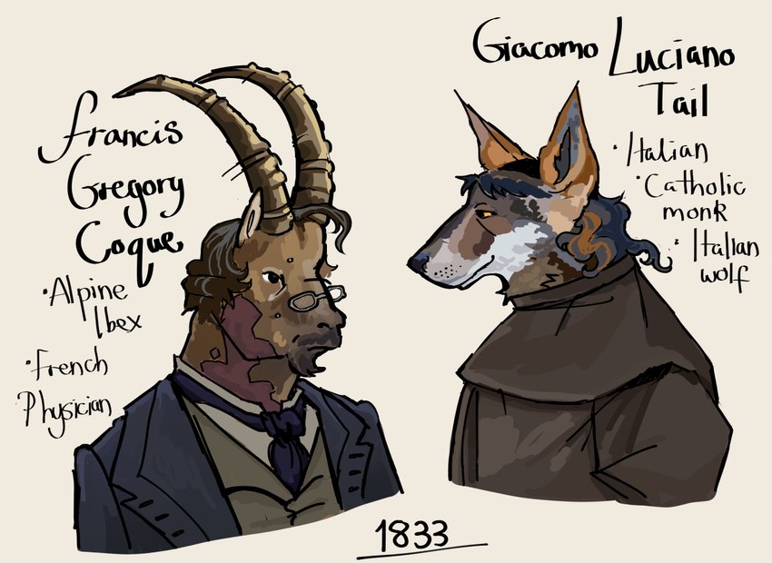 francis gregory coque and giacomo luciano tail created by flockdog