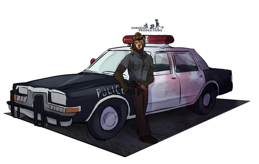 anthro car clothed clothing erection fully_clothed genitals humanoid_genitalia humanoid_penis looking_at_viewer male motor_vehicle penis police police_car police_officer police_uniform police_vehicle solo uniform vehicle sonofan 2023 absurd_res digital_media_(artwork) hi_res