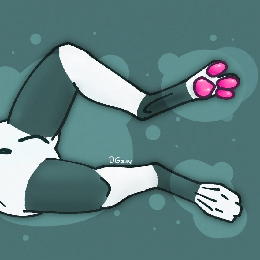 3_toes ambiguous_gender anthro curling_toes featureless_crotch feet pawpads pink_pawpads solo toes unknown_artist 1:1 absurd_res hi_res