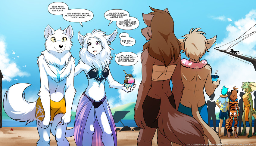 lady nora, female snow basitin, wolfie, flora, keith keiser, and etc (twokinds) created by tom fischbach