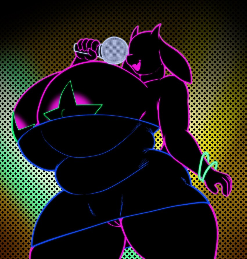 anthro big_breasts breasts clothing dress electronics female genitals huge_breasts microphone neon nipples pasties pussy solo tight_clothing underskirt fourssss undertale_(series) toriel boss_monster_(undertale) bovid caprine goat mammal 2024 hi_res