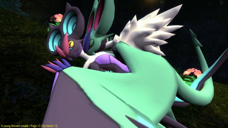 alternate_color cuddling detailed_background duo female feral flower fluffy forest fur love lying male membrane_(anatomy) membranous_wings nuzzling on_top outside plant romantic romantic_couple tail text tree wings inochi unknown_artist a_young_noivern_couple european_mythology garry's_mod mythology nintendo pokemon valve lin lucian wang_(char) dragon generation_6_pokemon mythological_creature mythological_scalie noivern pokemon_(species) scalie shiny_pokemon western_dragon wyvern 16:9 3d_(artwork) crossover digital_media_(artwork) english_text hi_res widescreen