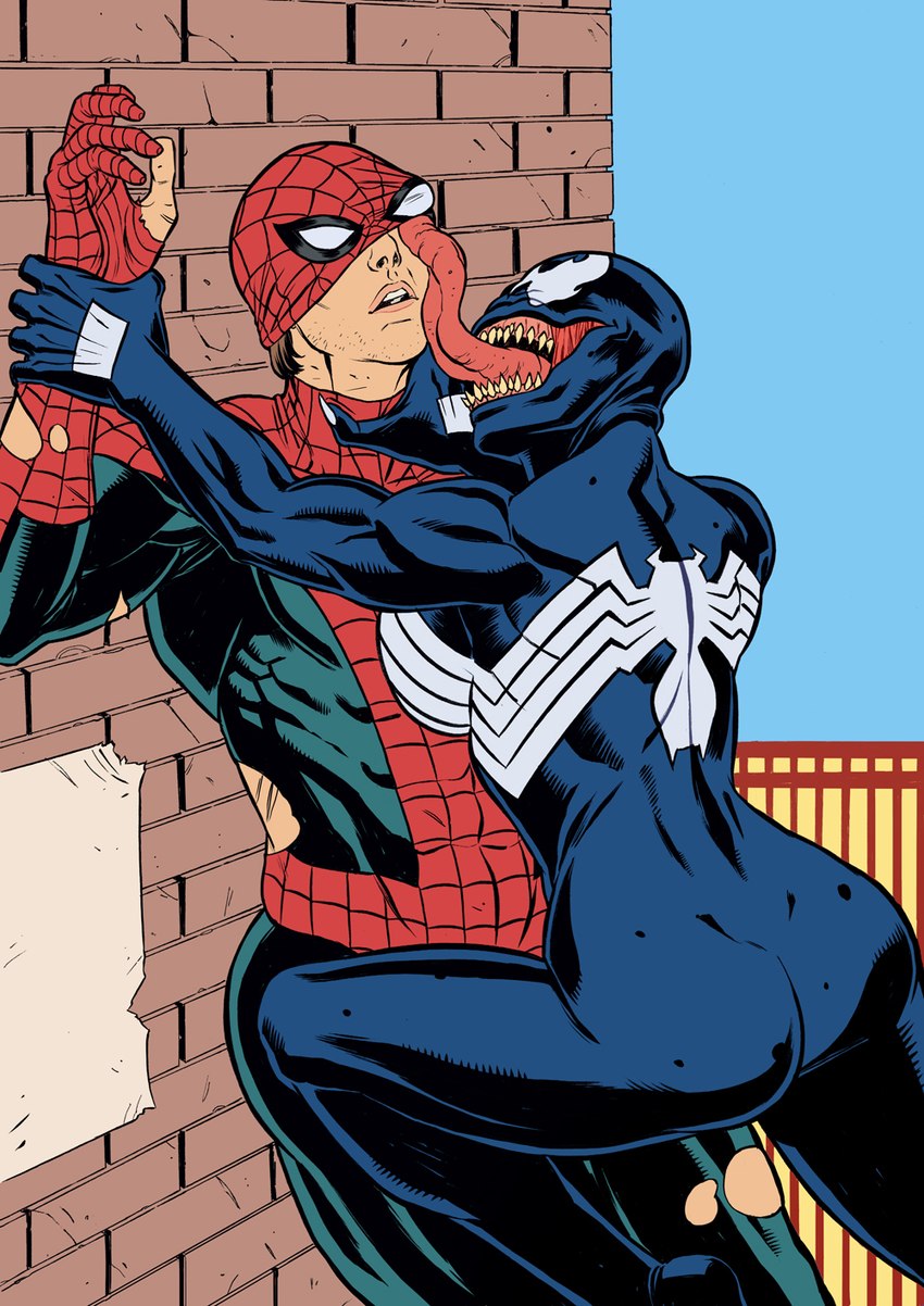 peter parker, she-venom, spider-man, and venom (spider-man (series) and etc) created by geckup