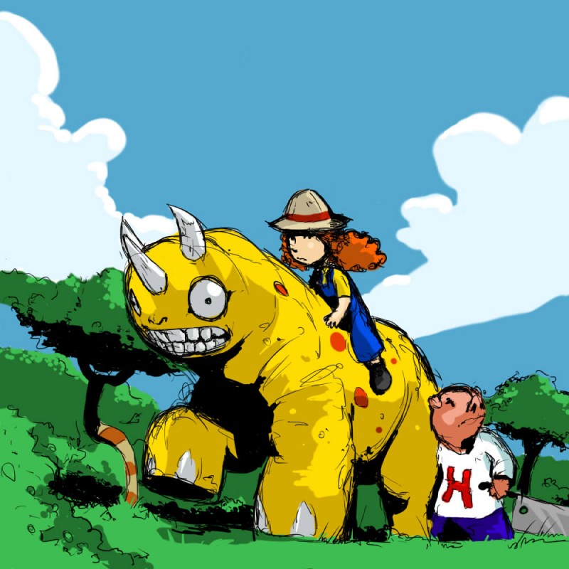 ferocious beast, hamilton, and maggie (maggie and the ferocious beast) created by namelessenemy