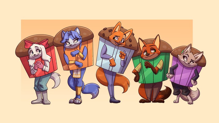 diane foxington, fay, krystal, nick wilde, and zhen (kung fu panda and etc) created by deadyoung7