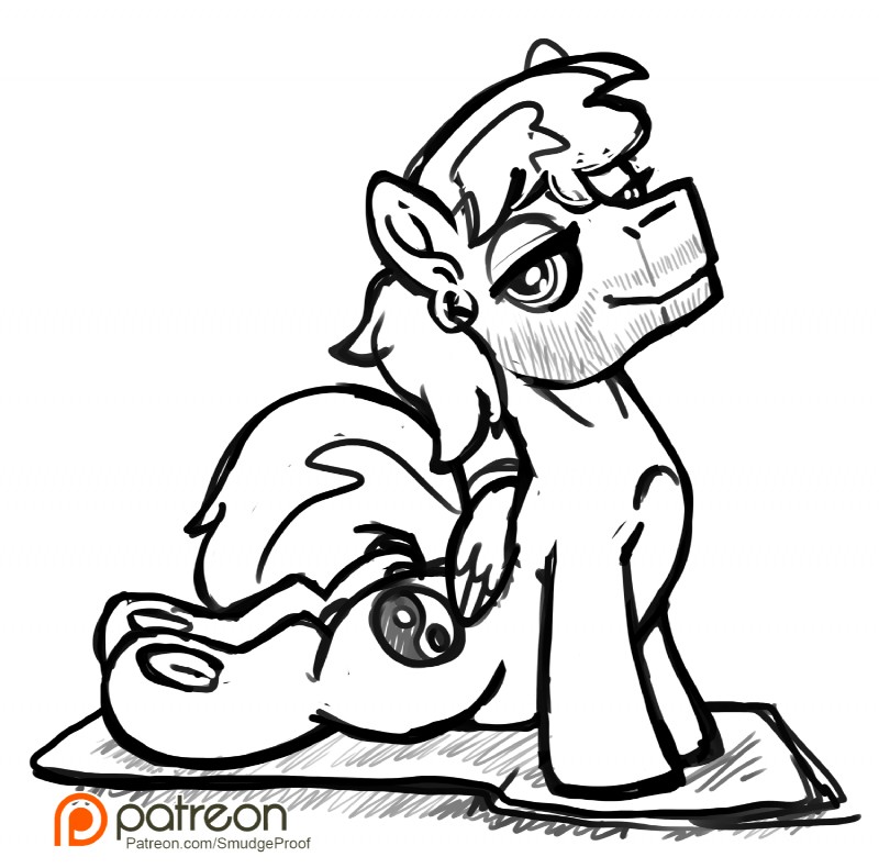 anus balls ear_piercing feathered_wings feathers feral genitals looking_at_viewer male patreon_logo piercing simple_background solo stubble text website_logo wings smudge_proof hasbro my_little_pony mythology patreon fan_character wayward_pony equid equine mammal mythological_creature mythological_equine pegasus greyscale hi_res monochrome sketch url watermark