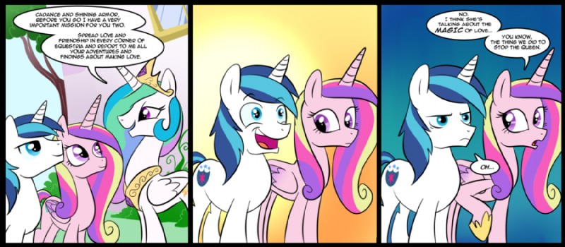 princess cadance, princess celestia, and shining armor (friendship is magic and etc) created by madmax
