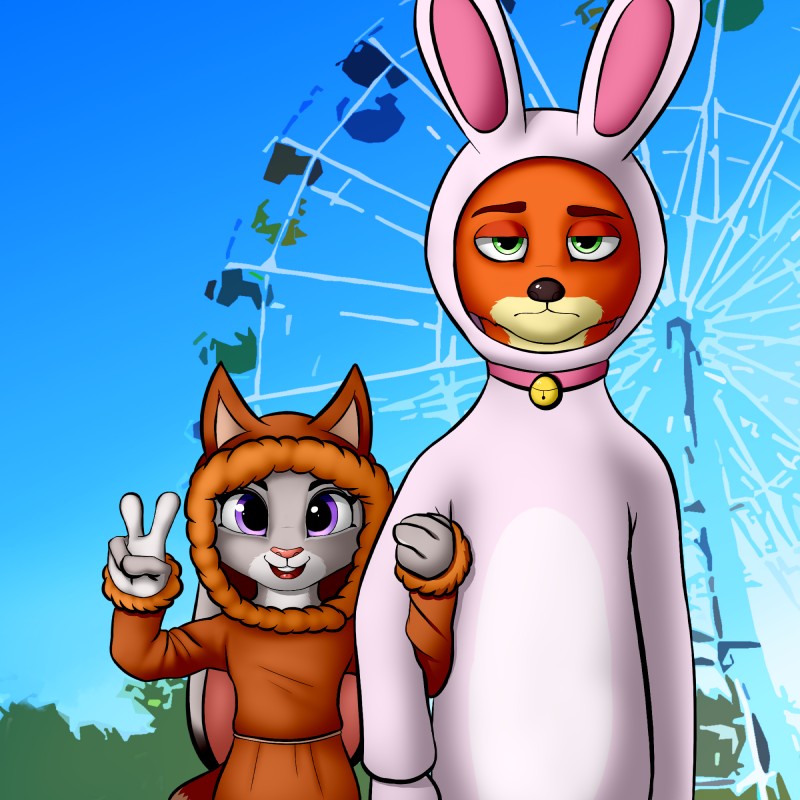 judy hopps and nick wilde (zootopia and etc) created by wasajoke