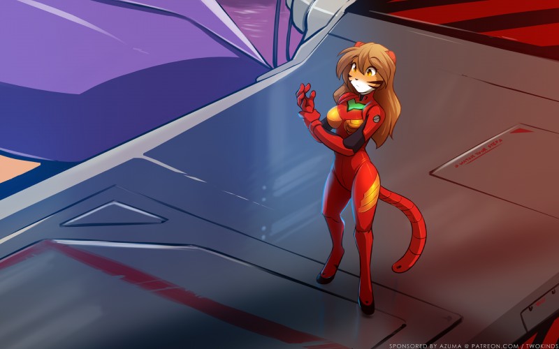 asuka langley soryu and flora (neon genesis evangelion and etc) created by tom fischbach