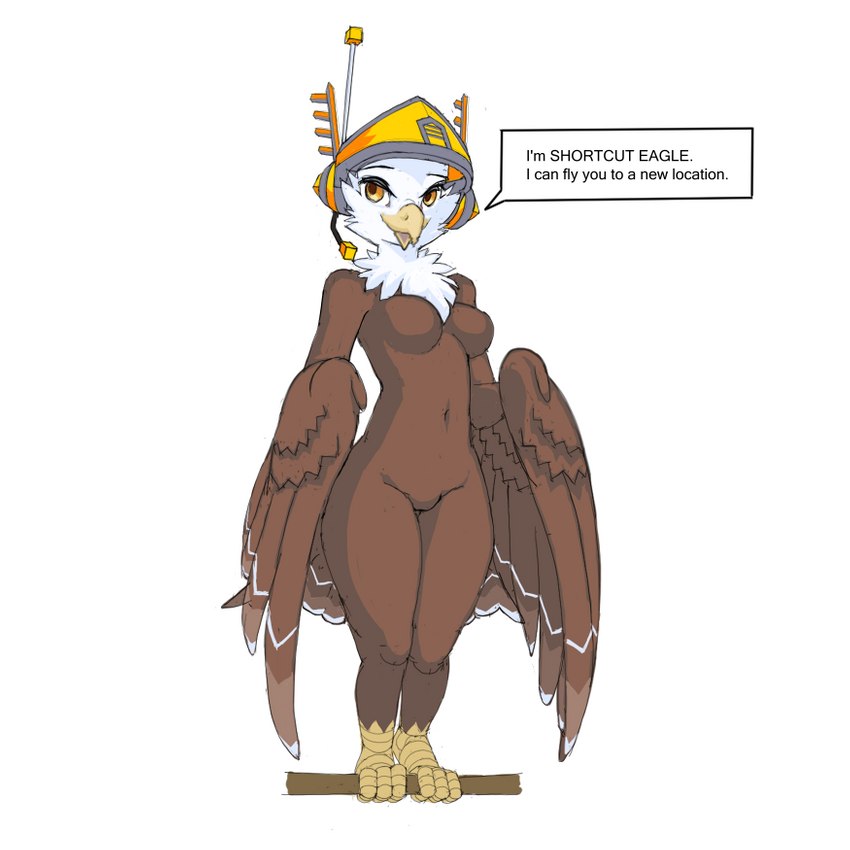 4_toes anisodactyl anthro anthrofied avian_feet beak biped black_eyebrows breasts brown_body brown_feathers claws clothing dialogue digitigrade eyebrows eyelashes feathered_wings feathers featureless_breasts featureless_crotch feet female front_view ha hat hat_only headgear headgear_only headwear headwear_only mostly_nude multicolored_body multicolored_feathers navel non-mammal_breasts non-mammal_navel nude open_beak open_mouth open_smile orange_eyes pink_tongue prehensile_feet scutes simple_background smile smiling_at_viewer speech_bubble talking_to_viewer talons text toe_claws toes tongue two_tone_body two_tone_feathers white_background white_body white_feathers wings yellow_beak foxmode guild_wars accipitrid accipitriform avian bald_eagle bird eagle sea_eagle 1:1 2022 character_name digital_media_(artwork) english_text full-length_portrait portrait shaded