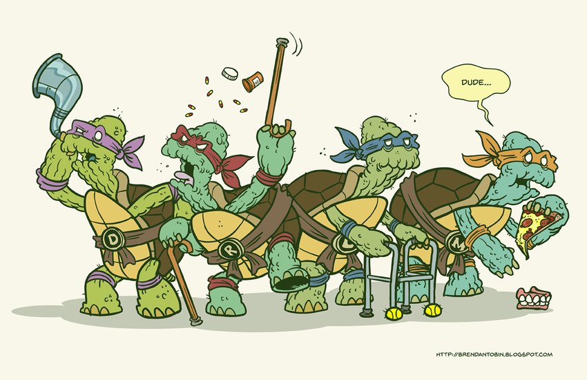 donatello, leonardo, michelangelo, and raphael (teenage mutant ninja turtles) created by brendan tobin (artist)