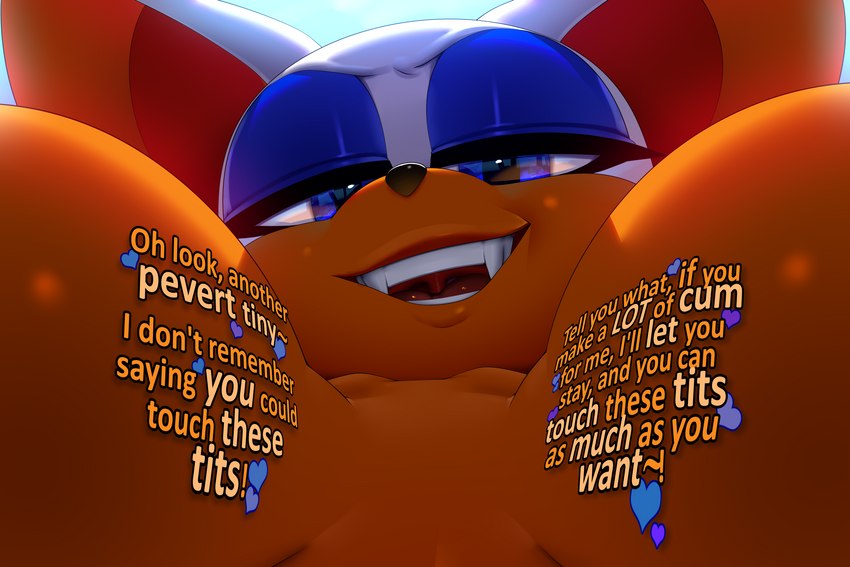 anthro big_breasts breasts close-up dialogue female huge_breasts looking_at_viewer pupils solo teeth text uvula theboogie sega sonic_the_hedgehog_(series) rouge_the_bat bat mammal 2022 absurd_res digital_media_(artwork) english_text hi_res