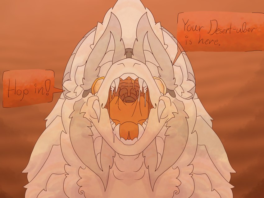 ambiguous_gender arthropod_abdomen bodily_fluids drooling eyewear feral goggles insect_wings leather looking_at_viewer mandibles membrane_(anatomy) membranous_wings mouth_shot open_mouth saliva slimy_tongue solo talking_to_viewer teeth uvula vore wings scarletscaleddragon sedra_(scarletscaleddragon) arthropod camel camelid canid canine desiello insect lepidopteran mammal moth 4:3 hi_res