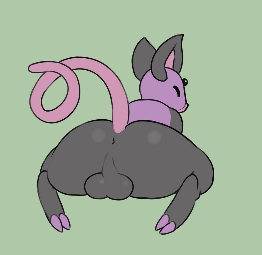 2_toes anthro anus backsack balls big_butt butt claws curled_tail eyes_closed feet forehead_gem gem genitals green_background grey_body grey_skin male perineum pink_body pink_skin presenting presenting_hindquarters purple_body purple_skin rear_view simple_background solo tail toe_claws toes atherol nintendo pokemon generation_3_pokemon grumpig mammal pokemon_(species) suid suine sus_(pig) 2022