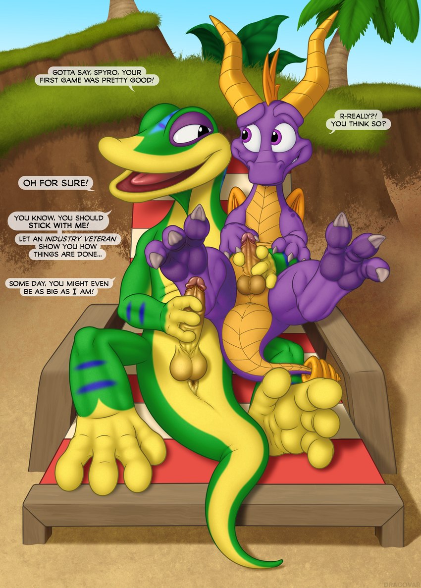 gex the gecko and spyro (spyro the dragon and etc) created by dracovar valeford
