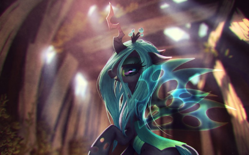 queen chrysalis (friendship is magic and etc) created by fralininin