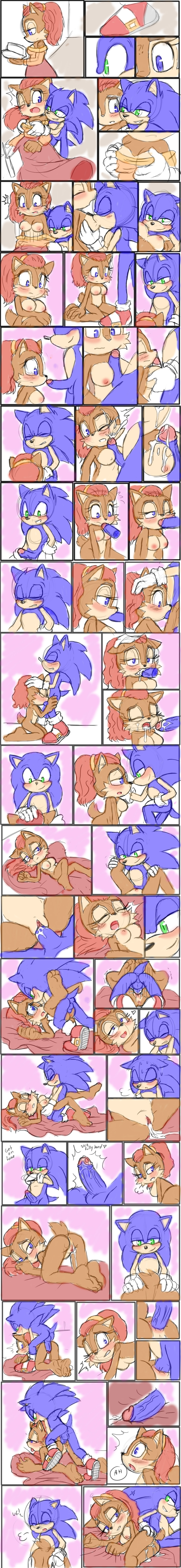 alicia acorn and sonic the hedgehog (sonic the hedgehog (archie) and etc) created by angelofhapiness