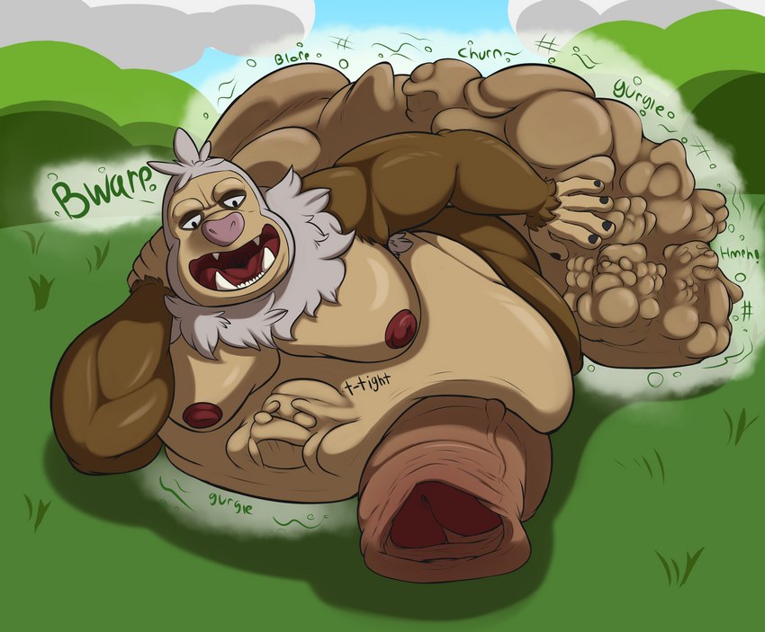 abdominal_bulge anthro balls belly belly_on_ground belly_rolls big_balls big_belly big_penis burping chubby_cheeks cock_vore fat_rolls foreskin fully_inside genitals huge_balls huge_penis hyper hyper_balls hyper_genitalia hyper_penis long_foreskin loose_foreskin male mass_vore multiple_prey musclegut muscular muscular_male open_mouth oral_vore overweight overweight_male penile penis uvula vore rokie38 nintendo pokemon generation_3_pokemon pokemon_(species) slaking absurd_res hi_res
