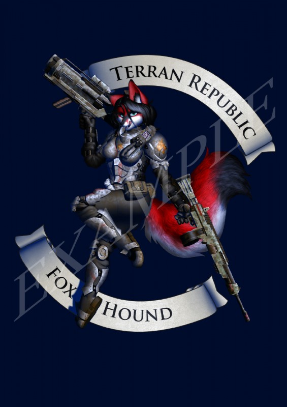 anthro armor breasts female gun holding_gun holding_object holding_ranged_weapon holding_rifle holding_weapon ranged_weapon republic rifle rocket_launcher simple_background solo weapon foxboy83 leksi_(artist) canid canine canis domestic_dog fox mammal terran digital_media_(artwork) hi_res