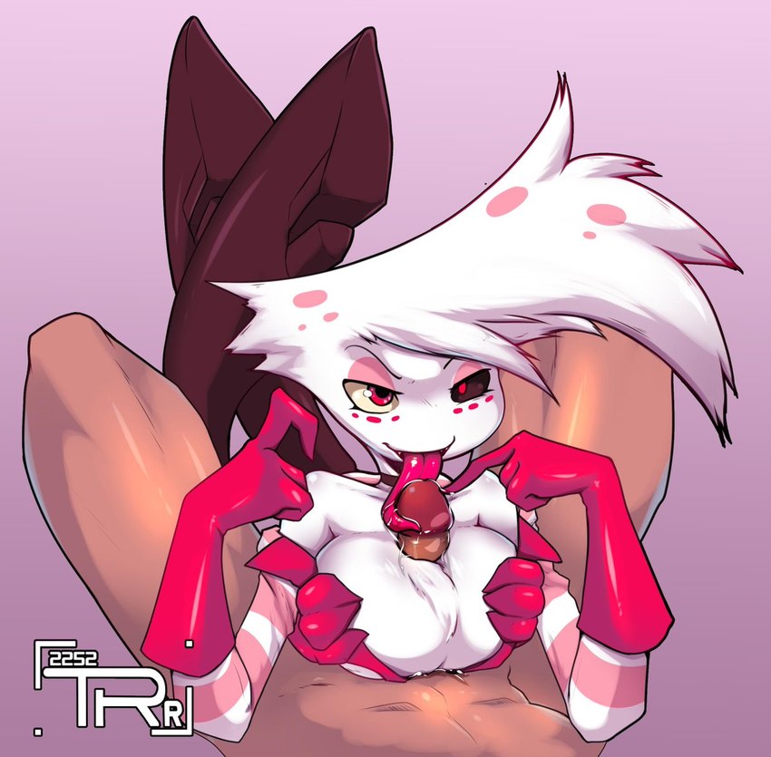 4_fingers anthro bodily_fluids breast_play breasts chest_fluffjob chest_fur chest_tuft clothing crossed_legs duo fellatio fingers first_person_view fluffy fluffy_chest fur genitals gloves gynomorph gynomorph/male hair half-closed_eyes handwear human_on_anthro humanoid_genitalia humanoid_penis intersex intersex/male interspecies long_tongue looking_at_viewer male multi_arm multi_limb narrowed_eyes oral penile penis pink_clothing pink_eyelids pink_gloves pink_handwear pseudo-breasts raised_leg red_eyes saliva sex solo_focus spread_legs spreading titfuck tongue tongue_out tonguejob tuft white_body white_fur teaspoon hazbin_hotel angel_dust arachnid arthropod human mammal spider male_(lore)