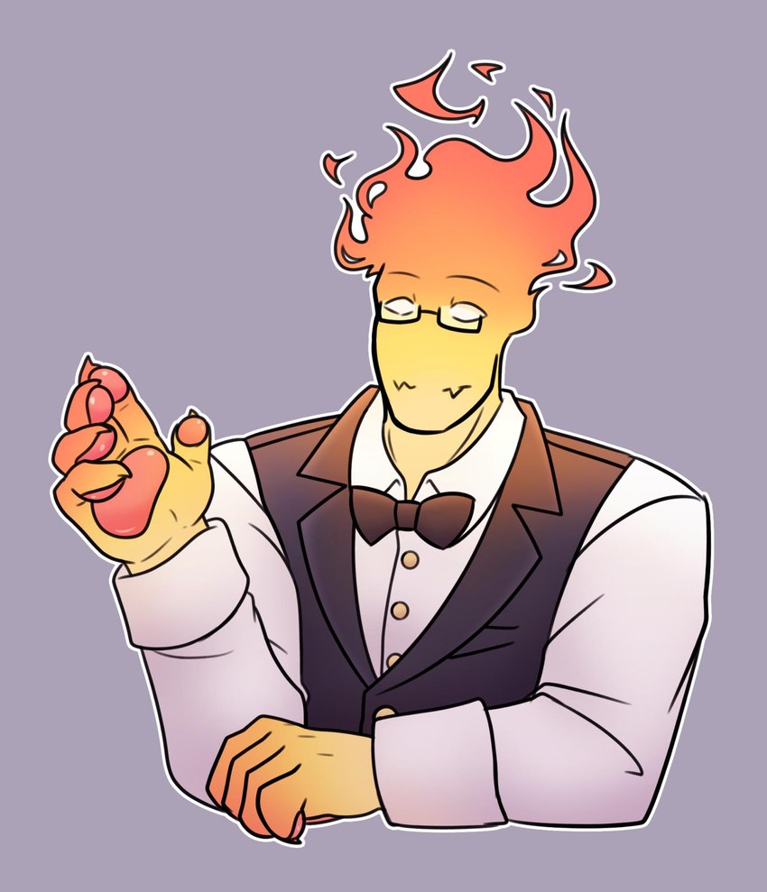 grillby (undertale (series) and etc) created by redeyedgazer