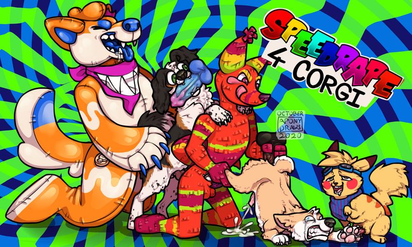 anthro bodily_fluids cum dildo experimental feral forced genital_fluids group happy humor inflatable inside joke kerchief male parody pinata rape sex sex_toy a-pony lapfox_trax nintendo pokemon speedkore_4_kidz! bandetto laxes the_quick_brown_fox vibrant animate_inanimate canid canine canis collie domestic_dog fox generation_1_pokemon herding_dog living_pinata mammal pastoral_dog pikachu pokemon_(species) sheepdog 5:3 hi_res