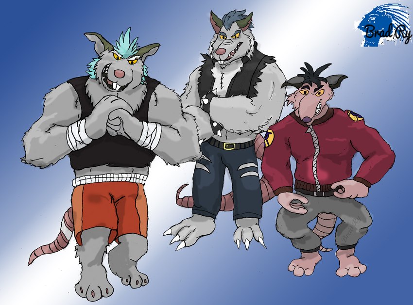 dart, kins, and squealers chief (brok the investigator and etc) created by brad ry (artist)