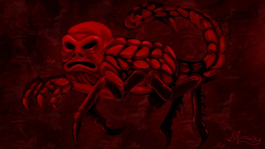 claws creepy male multi_leg multi_limb nightmare_fuel red_body solo tail husgryph creepypasta godzilla_(series) nes_godzilla_creepypasta toho red_(nes_godzilla_creepypasta) demon kaiju 16:9 black_and_red digital_media_(artwork) hi_res monochrome widescreen