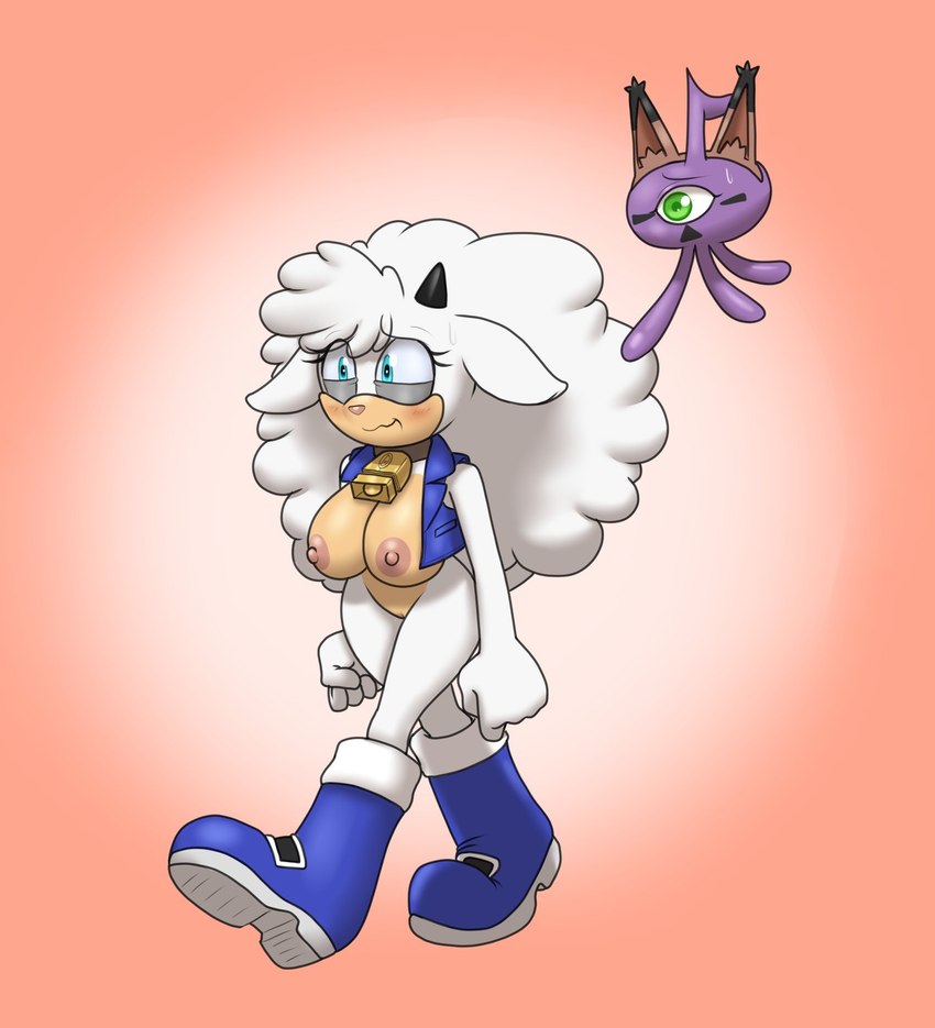 lanolin the sheep and sally acorn (sonic the hedgehog (archie) and etc) created by lurking tyger