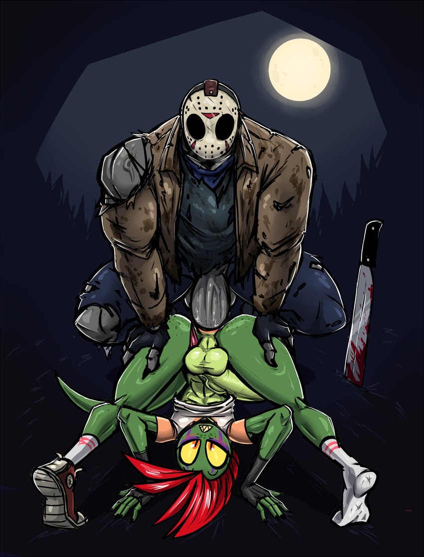 ash and jason voorhees (friday the 13th (series) and etc) created by ghastlygh