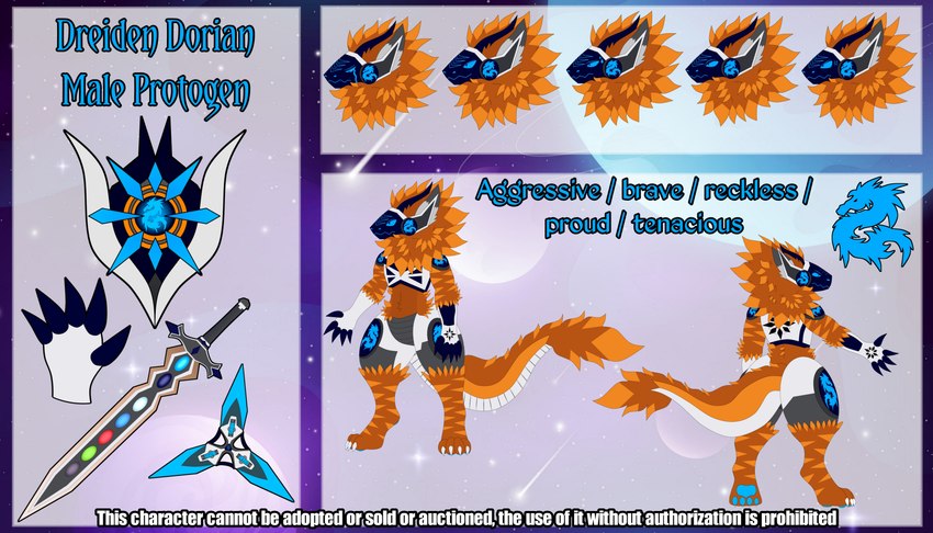 anthro copyright_symbol fluffy fluffy_tail item_slot machine male solo symbol tail text dreiden rareware dreiden_dorian protogen 7:4 absurd_res english_text hi_res model_sheet