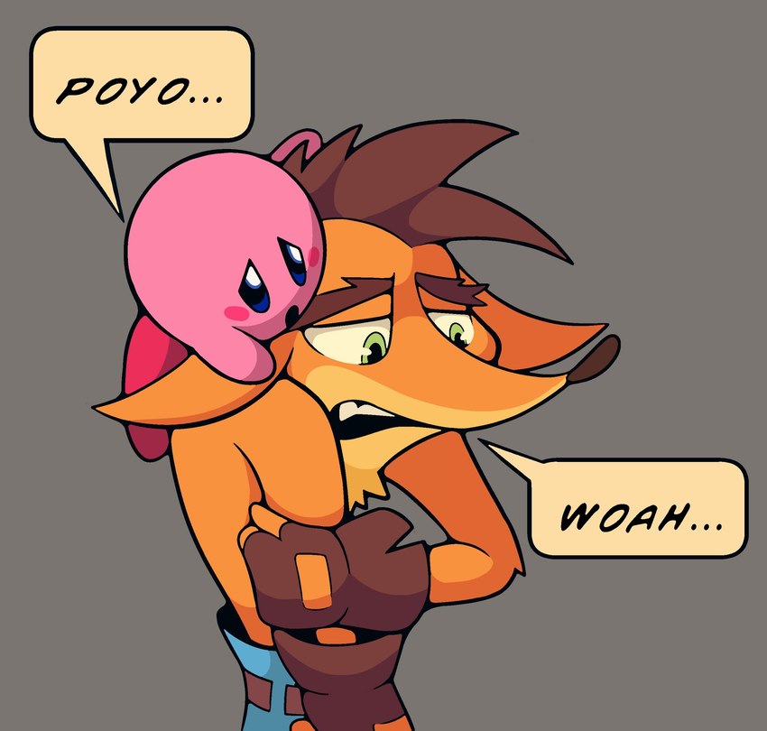 crash bandicoot and kirby (i think we're gonna have to kill this guy and etc) created by imquitesleepy