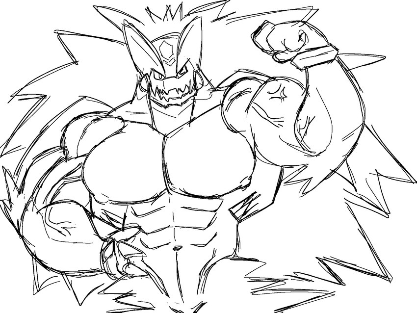 4_fingers abs anthro armor biceps big_biceps big_deltoids big_muscles big_pecs bracers clothing cybernetic_head cybernetics deltoids electricity energy_mane featureless_crotch fingers fist flexing flexing_bicep flexing_brachioradialis flexing_deltoid forearm_muscles front_view half-closed_eyes hand_on_own_torso hand_on_side hand_on_torso happy headgear headwear helmet huge_deltoids huge_muscles huge_pecs humanoid_hands hyper hyper_muscles hyper_pecs hyper_triceps jagged_mouth latissimus_dorsi legless looking_at_viewer looking_forward machine male male_anthro manly mostly_nude_anthro mostly_nude_male muscular muscular_anthro muscular_arms muscular_male narrowed_eyes navel neck_muscles nipples non-mammal_navel non-mammal_nipples obliques open_mouth open_smile pattern_clothing pattern_headgear pattern_headwear pattern_helmet pecs pose pseudo_hair pseudo_mane raised_hand serratus simple_background smile smiling_at_viewer solo striped_armor striped_clothing striped_headgear striped_headwear striped_helmet stripes thick_arms thick_neck toony top_heavy trapezius triceps unconvincing_armor veiny_arms white_background wristwear varix capcom mega_man_(series) mega_man_star_force mythology omega-xis cyborg dragon electricity_creature elemental_creature em_being humanoid mythological_creature mythological_scalie scalie 4:3 black_and_white digital_drawing_(artwork) digital_media_(artwork) half-length_portrait hi_res monochrome portrait sketch