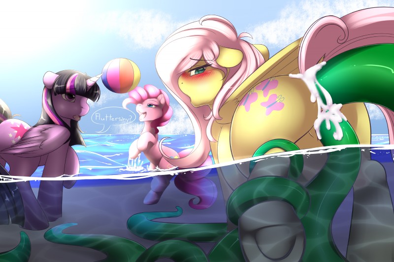 fluttershy, pinkie pie, and twilight sparkle (friendship is magic and etc) created by camychan