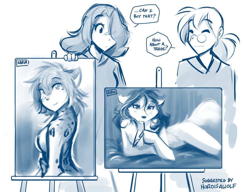 eric vaughan, kathrin vaughan, roselyn, and saria legacy (twokinds) created by tom fischbach