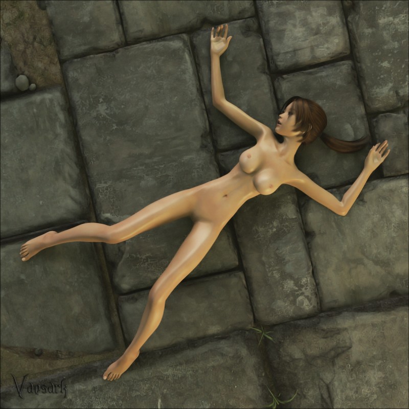 after_sex breasts female navel nipples not_furry nude solo spent vaesark tomb_raider lara_croft human mammal 1:1 3d_(artwork) digital_media_(artwork) hi_res