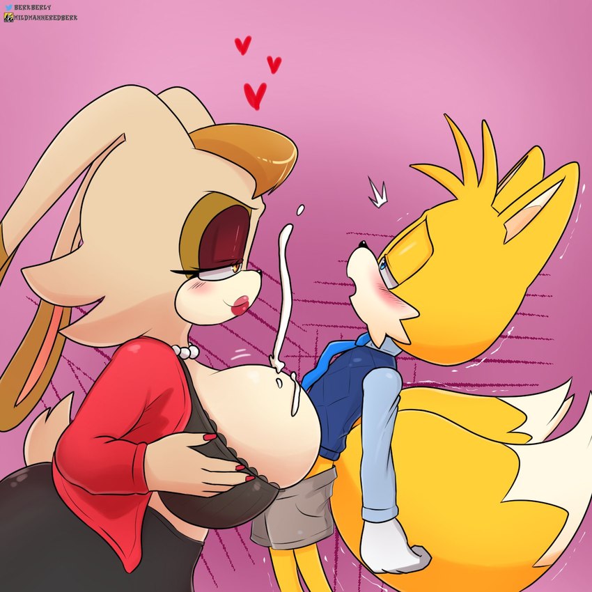 2_tails age_difference anthro big_breasts bodily_fluids breast_play breasts cum cum_on_breasts duo female genital_fluids male male/female multi_tail older_female sex tail titfuck berkthejerk sega sonic_the_hedgehog_(series) miles_prower vanilla_the_rabbit canid canine fox lagomorph leporid mammal rabbit 1:1 hi_res