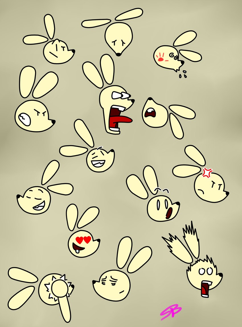 angry annoyed anthro bodily_fluids cross-popping_vein drooling expressions facepalm floating_ears heart_eyes heart_symbol looking_at_viewer male one_eye_closed pog_face sad saliva scared shocked smug_face surprised_expression tired wink winking_at_viewer swift_bristle jay_jay_the_lucky_rabbit jason_burrow lagomorph leporid mammal rabbit absurd_res hi_res