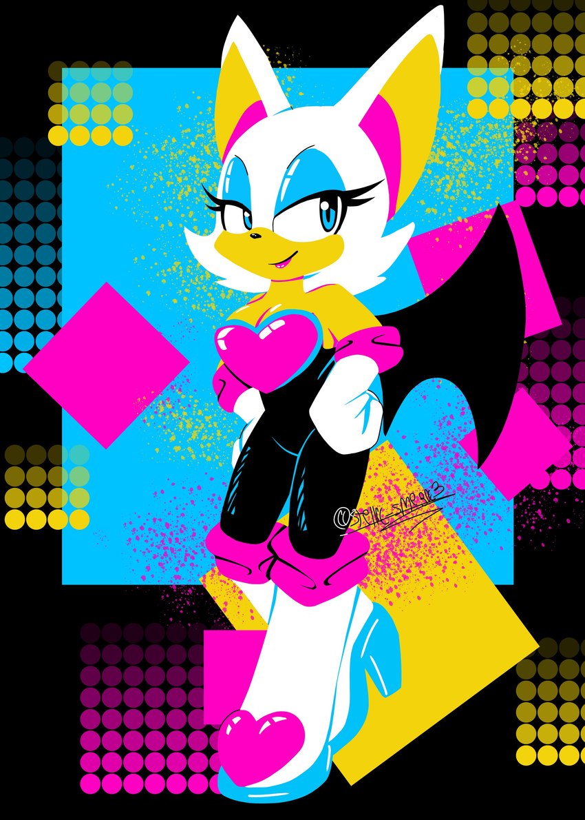 rouge the bat (cartoon network palette challenge and etc) created by stella smega3