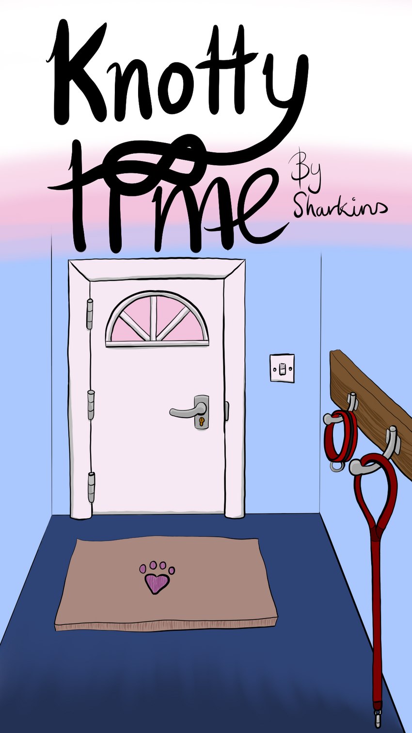 collar door doormat leader leash light_switch zero_pictured sharkins 9:16 comic cover cover_art cover_page hi_res