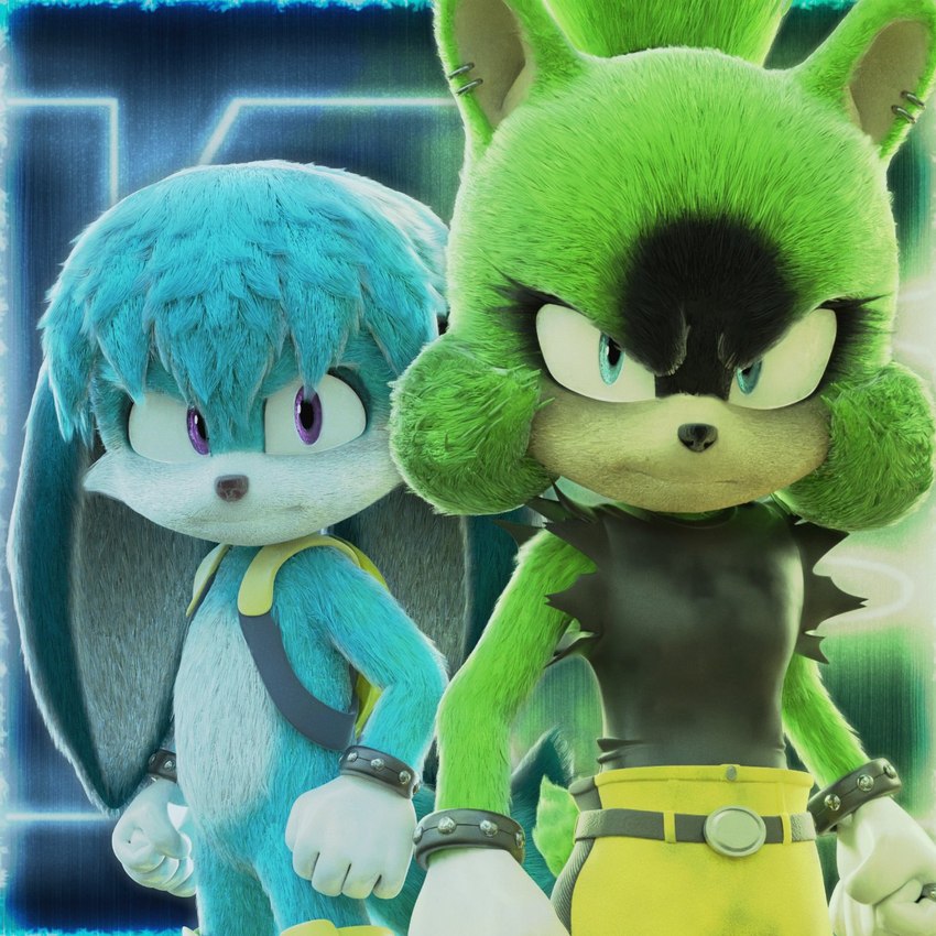 kitsunami the fennec and surge the tenrec (sonic the hedgehog (comics) and etc) created by wolforam