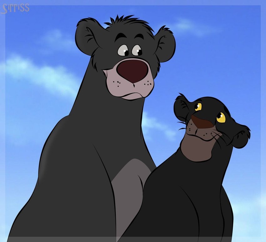 bagheera and baloo (the jungle book and etc) created by sirriss