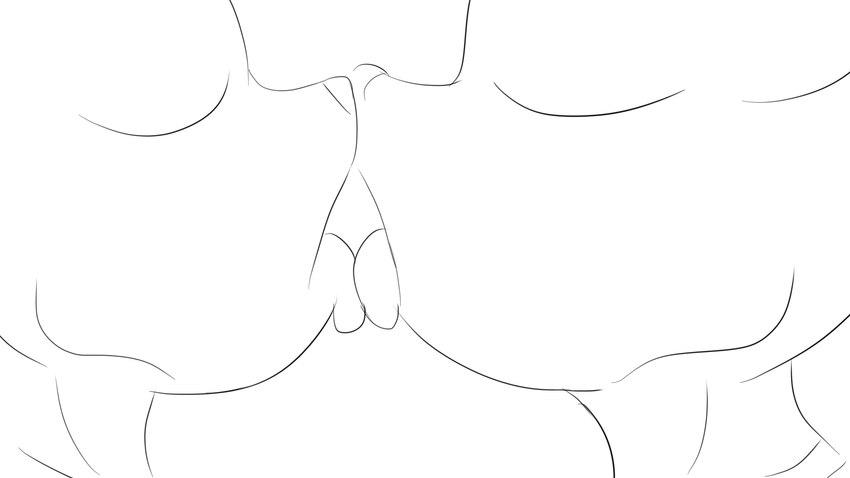 anthro duo female french_kissing kissing licking_tongue male tongue usury40 nintendo pokemon generation_5_pokemon mienfoo pokemon_(species) 16:9 hi_res monochrome widescreen