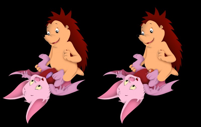 balls duo female genitals male male/female male/male penis pussy amegared ghostbusters_(filmation) princess_lillifee belfry_(ghostbusters) bat eulipotyphlan hedgehog mammal alpha_channel hi_res