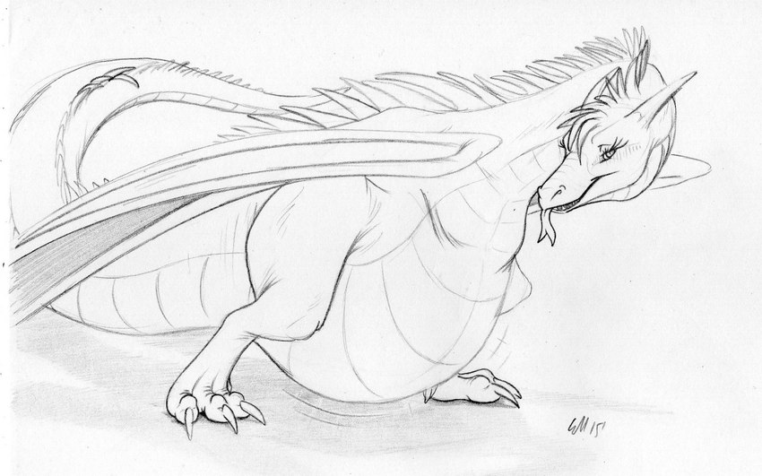 2_horns belly big_belly blush claws eyelashes female feral hair half-closed_eyes horn long_tail membrane_(anatomy) membranous_wings narrowed_eyes pregnant pregnant_female pregnant_feral scales simple_background smile solo standing tail toe_claws tongue tongue_out white_background white_body white_hair white_scales wings beuwens-folder european_mythology mythology aqua_stella dragon lizard mythological_creature mythological_scalie reptile scalie western_dragon wyvern 2017 monochrome traditional_media_(artwork)