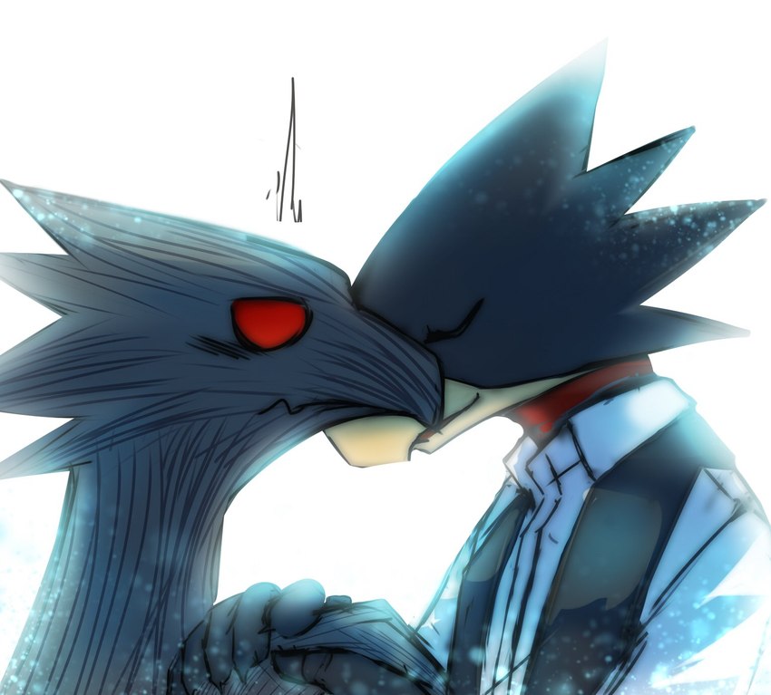 dark shadow and fumikage tokoyami (my hero academia) created by kuttoyaki