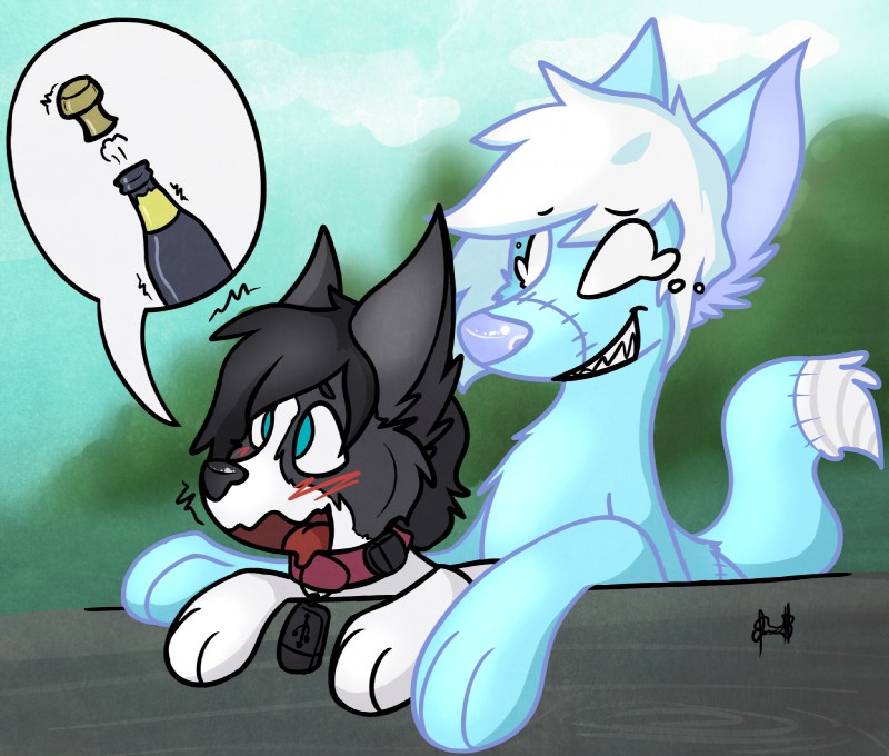 chelsea chamberlain and sad blue (lupisvulpes and etc) created by fuzzywuff