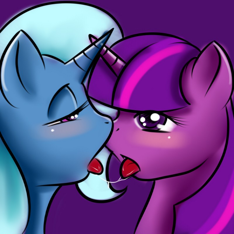 trixie and twilight sparkle (friendship is magic and etc) created by kloudmutt